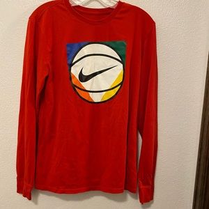 Nike long sleeve shirt medium red